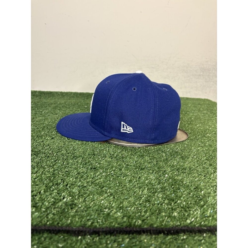 Los Angeles Dodgers hat cap fitted 7 1/8 blue white baseball logo new era mens 5 - Picture 4 of 8